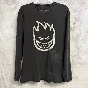 Spitfire Wheels Skate T Shirt Mens Large Black Long Sleeve Streetwear